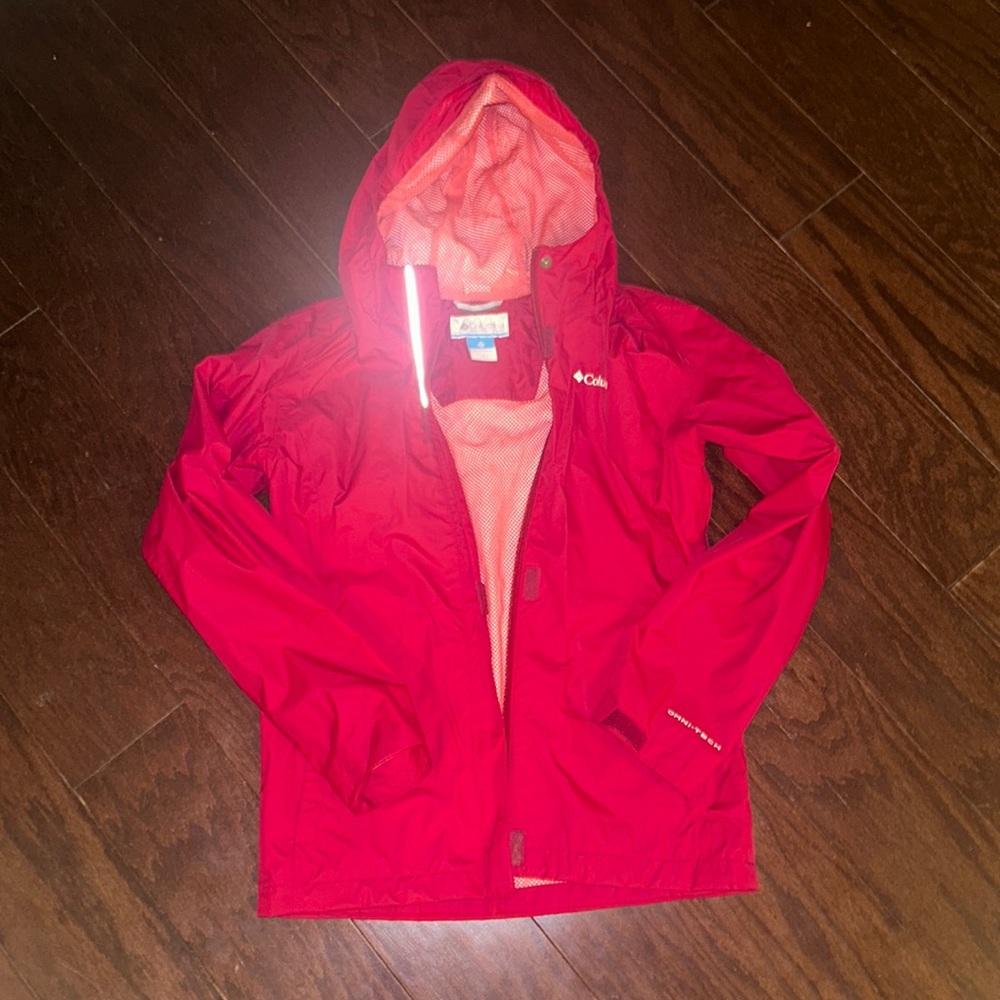 Kids Columbia red/pink raincoat